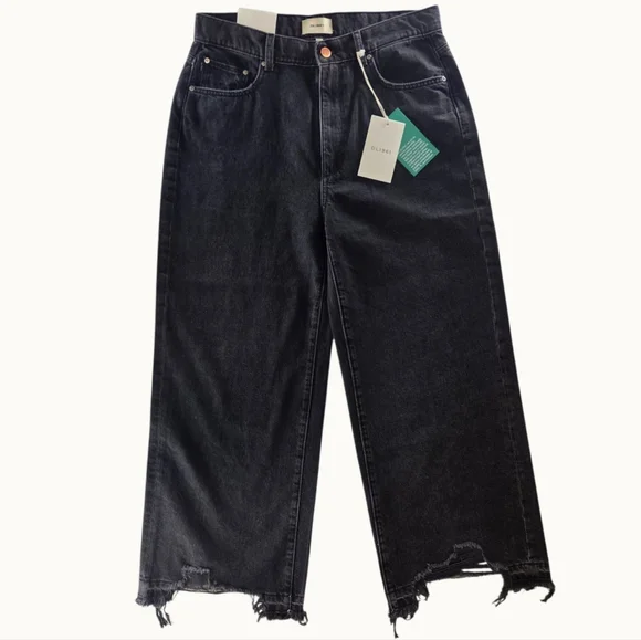 NWT DL1961 Hepburn Wide Leg High Rise Ankle Jeans | Sustainable Luxury Denim - Picture 2 of 9